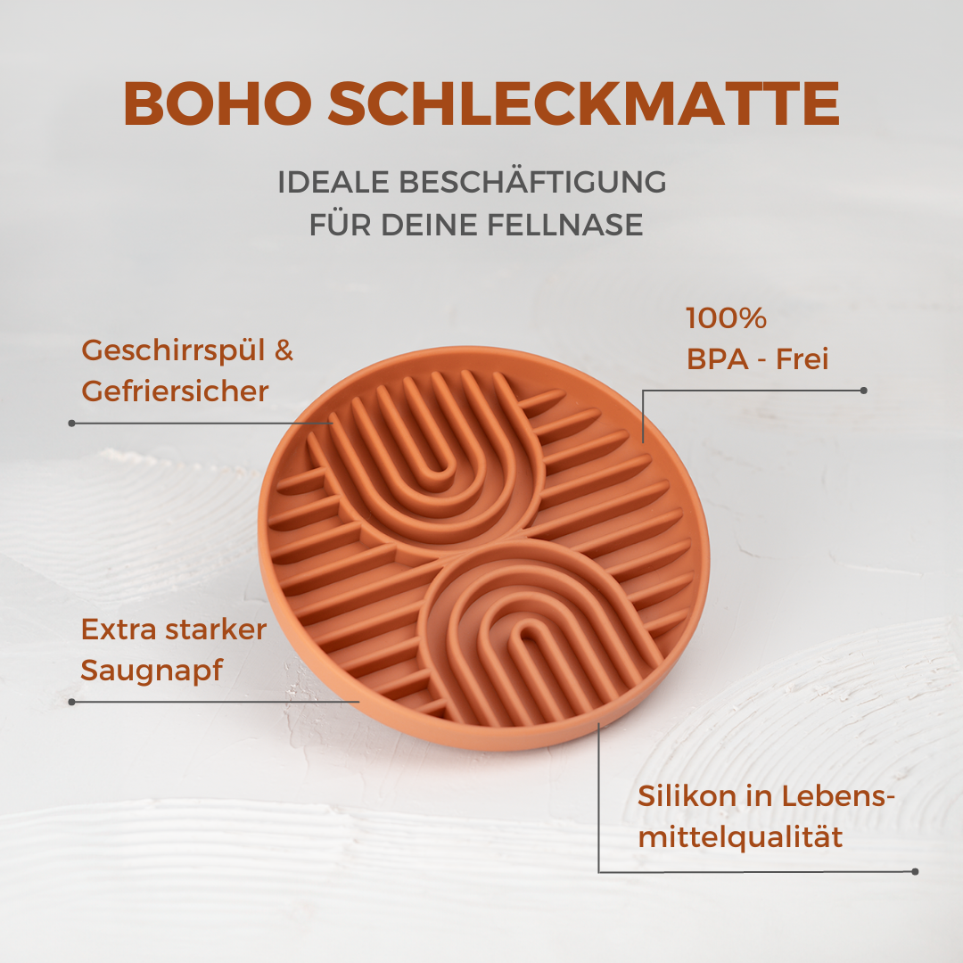 Boho Schleckmatte für Hunde TERRACOTTA