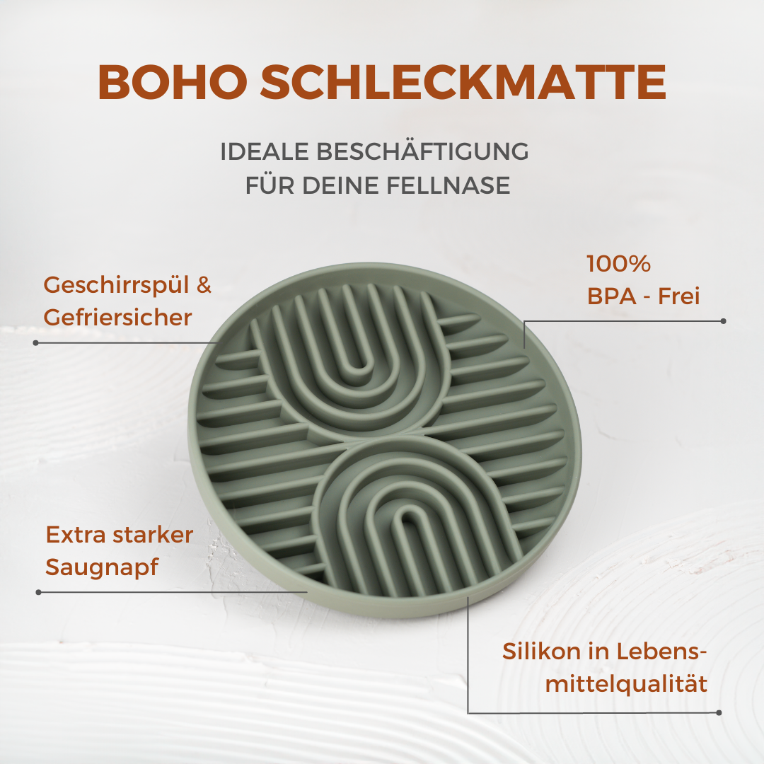 Boho Schleckmatte für Hunde OLIVEGREEN
