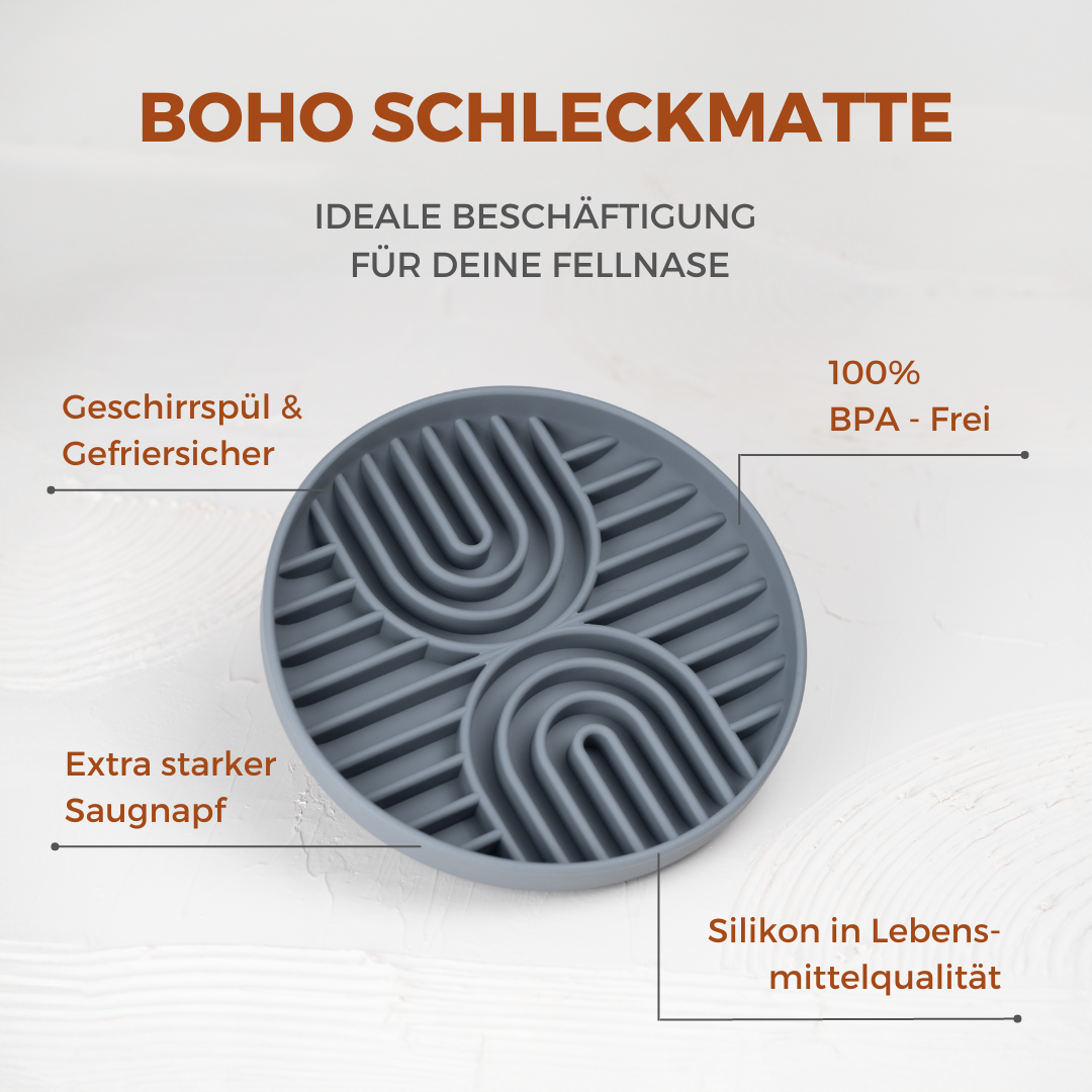 Boho Schleckmatte für Hunde THUNDER-GRAY