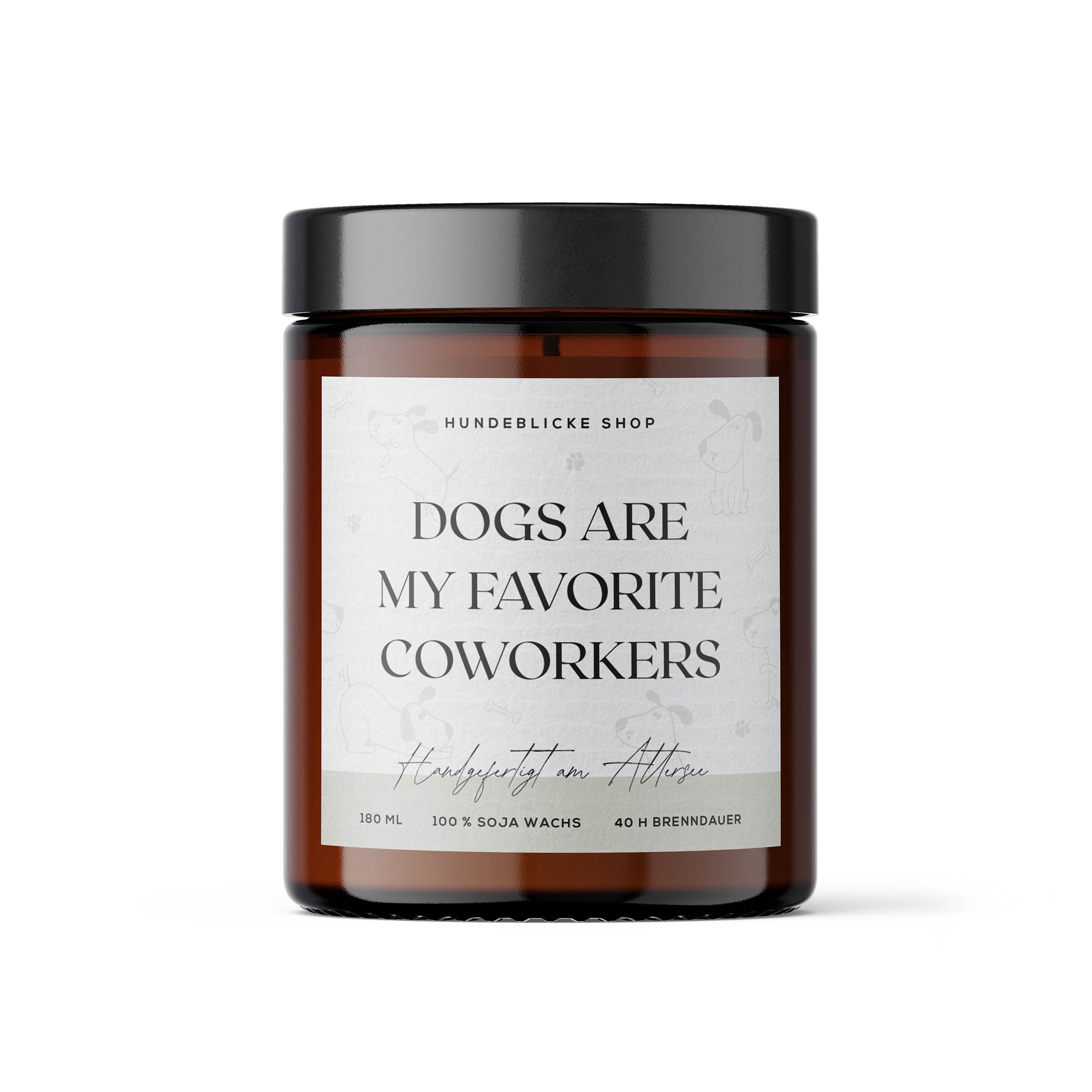 Scented candle with saying | Dogs are my favorite coworkers