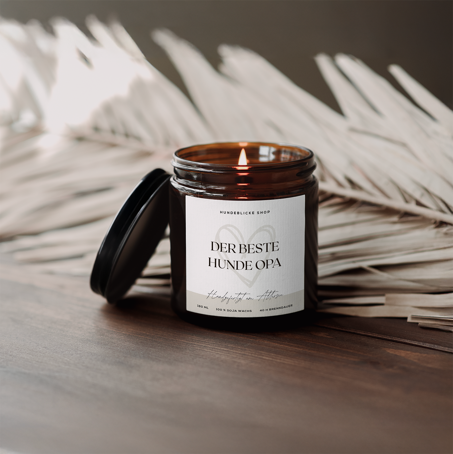 Scented candle with saying | The best dog grandpa