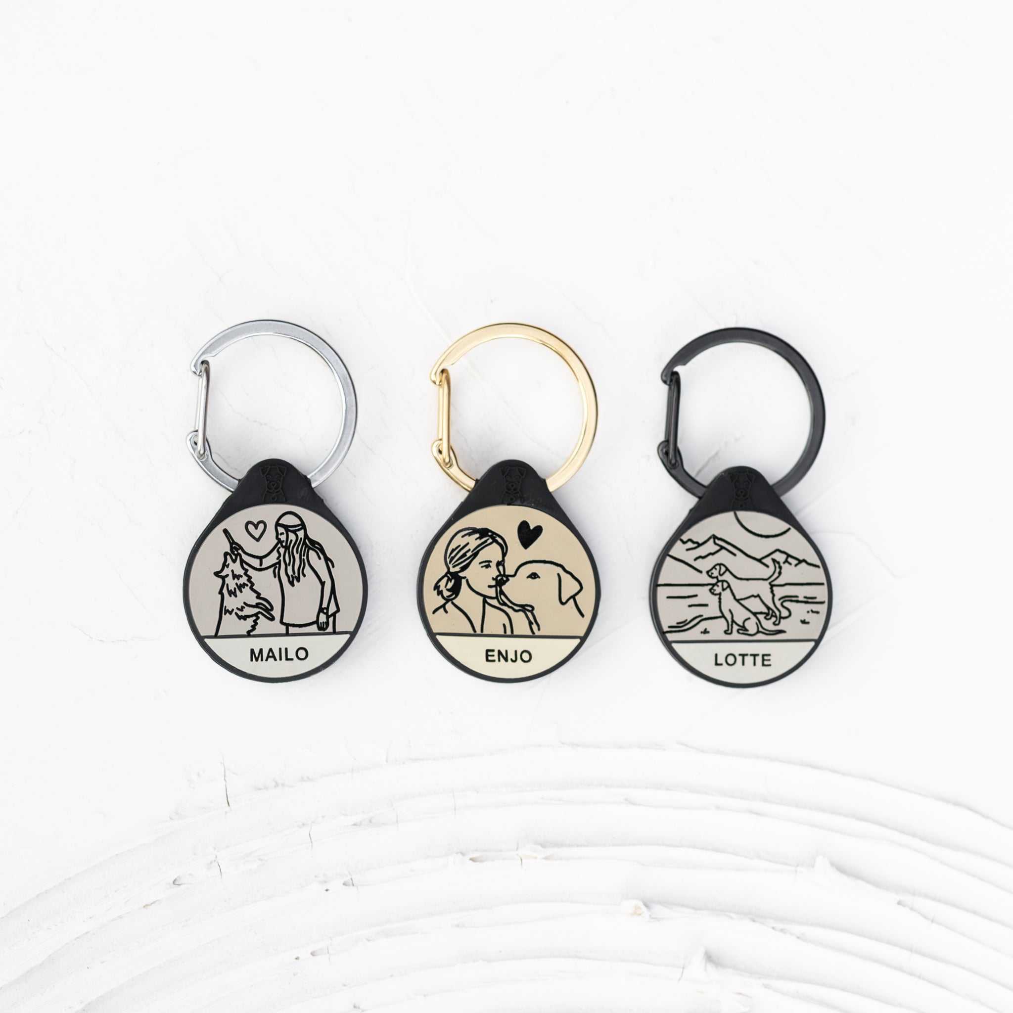 Individual silicone dog tag ® | Ø 25mm