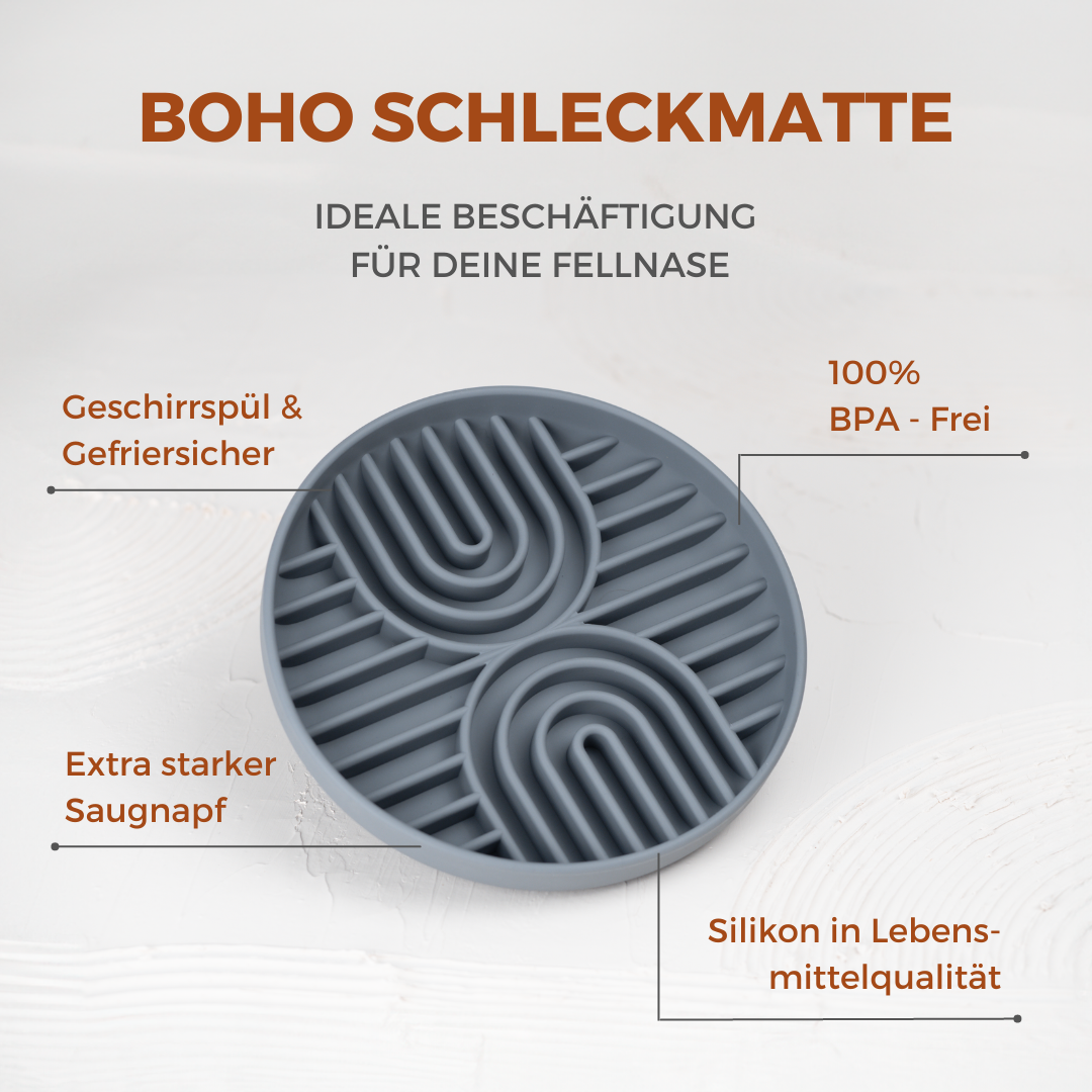 Boho Schleckmatte für Hunde THUNDER-GRAY