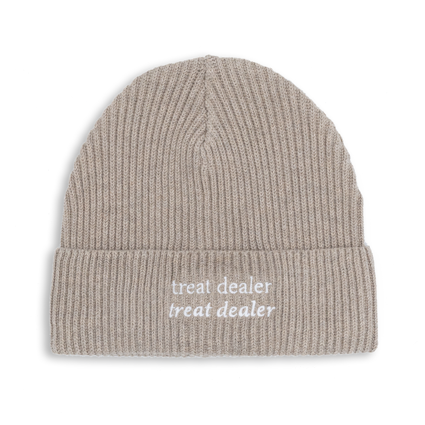 "treat dealer" Beanie in Beige